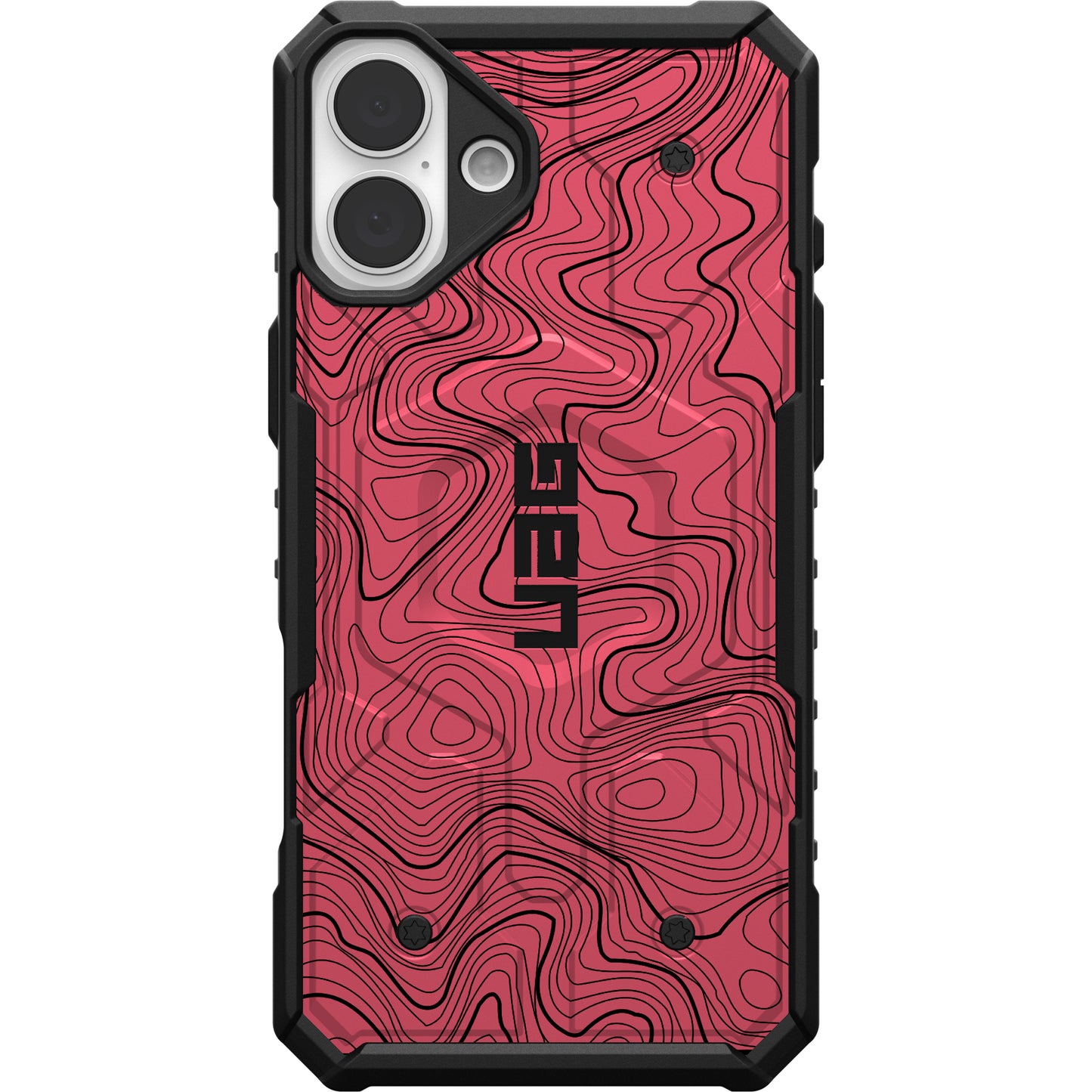 UAG PATHFINDER CASE WITH MAGSAFE FOR APPLE IPHONE - PINK TOPOGRAPHY STYLE 2