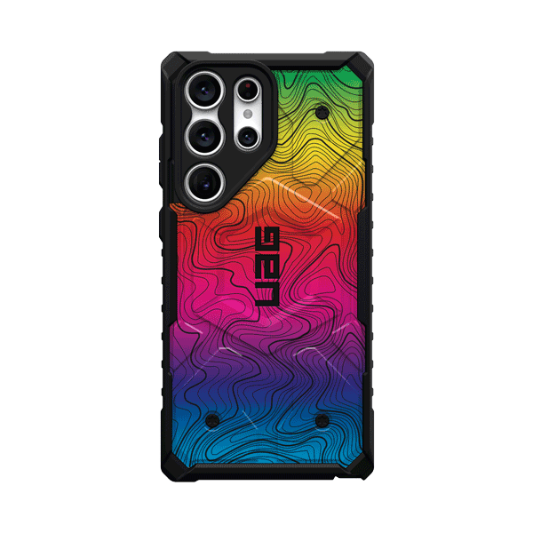 UAG PATHFINDER CASE FOR SAMSUNG GALAXY - RAINBOW TOPOGRAPHY STYLE 2