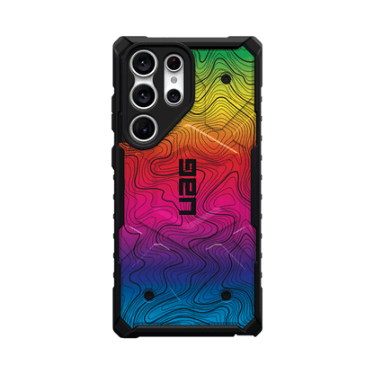 UAG PATHFINDER CASE FOR SAMSUNG GALAXY - RAINBOW TOPOGRAPHY STYLE 2