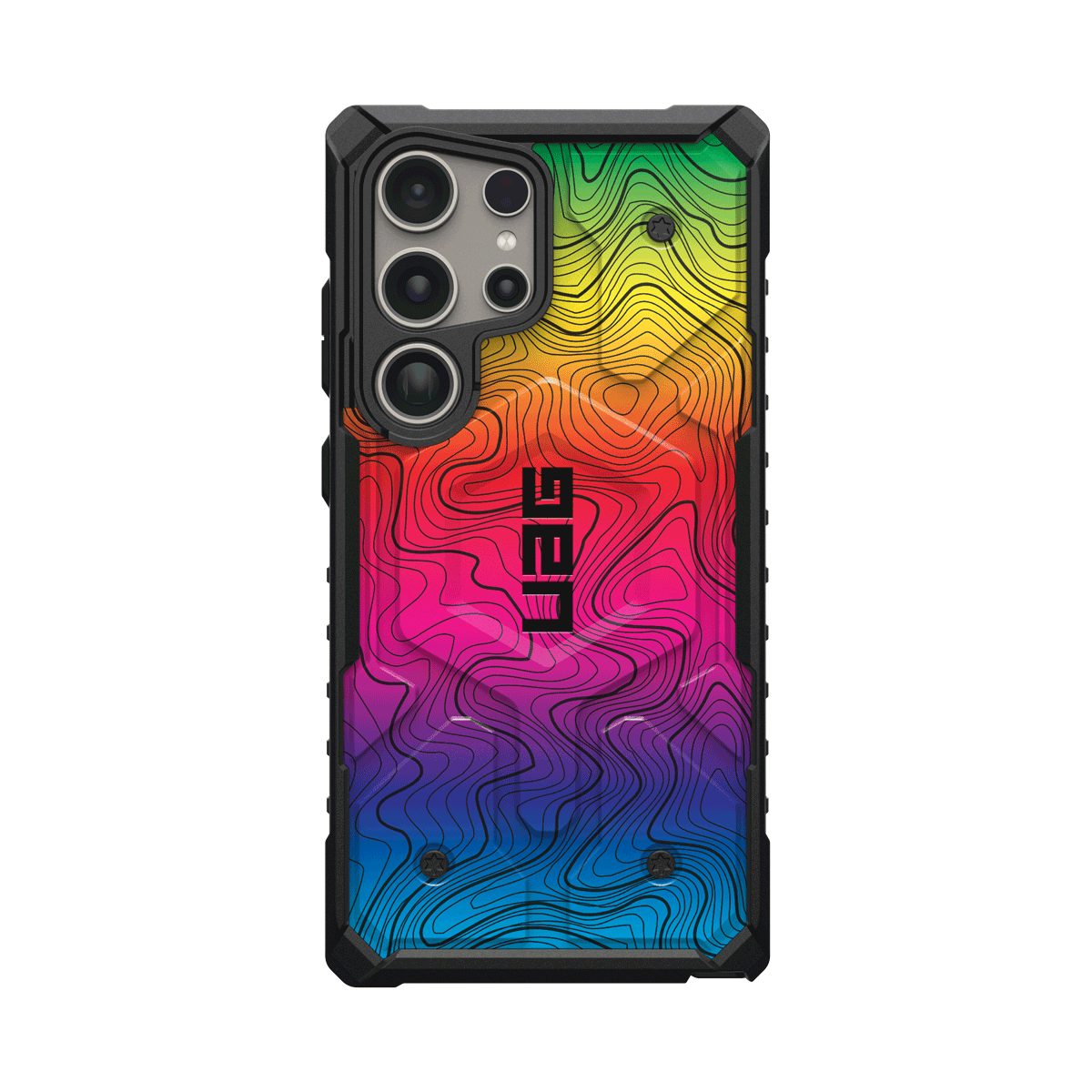 UAG PATHFINDER CASE FOR SAMSUNG GALAXY - RAINBOW TOPOGRAPHY STYLE 2