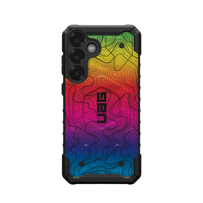 UAG PATHFINDER CASE FOR SAMSUNG GALAXY - RAINBOW TOPOGRAPHY STYLE 2
