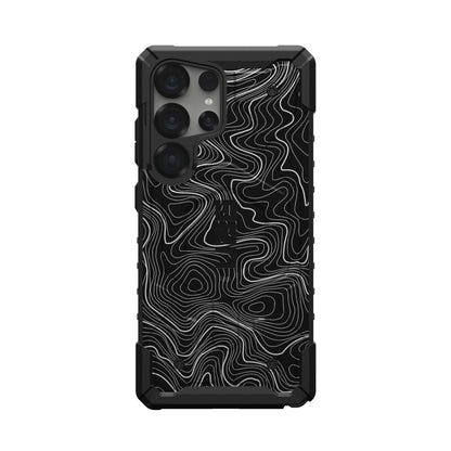 UAG PATHFINDER CASE FOR SAMSUNG GALAXY - BLACK TOPOGRAPHY STYLE 2