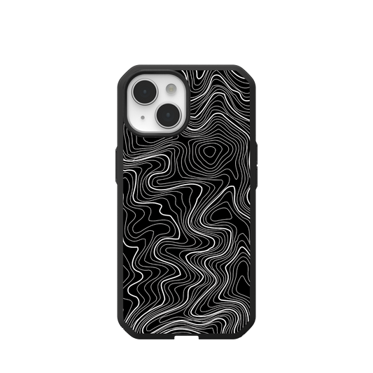 UAG CIVILIAN LT CASE WITH MAGSAFE FOR APPLE IPHONE - BLACK TOPOGRAPHY STYLE 2