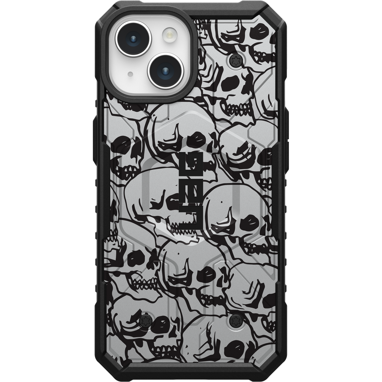 UAG PATHFINDER CASE WITH MAGSAFE FOR APPLE IPHONE - BLOCK 03 - SILVER SKULLS