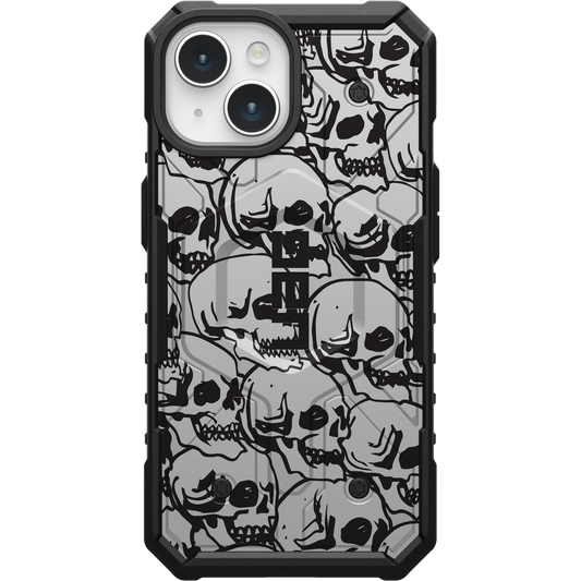 UAG PATHFINDER CASE WITH MAGSAFE FOR APPLE IPHONE - BLOCK 03 - SILVER SKULLS