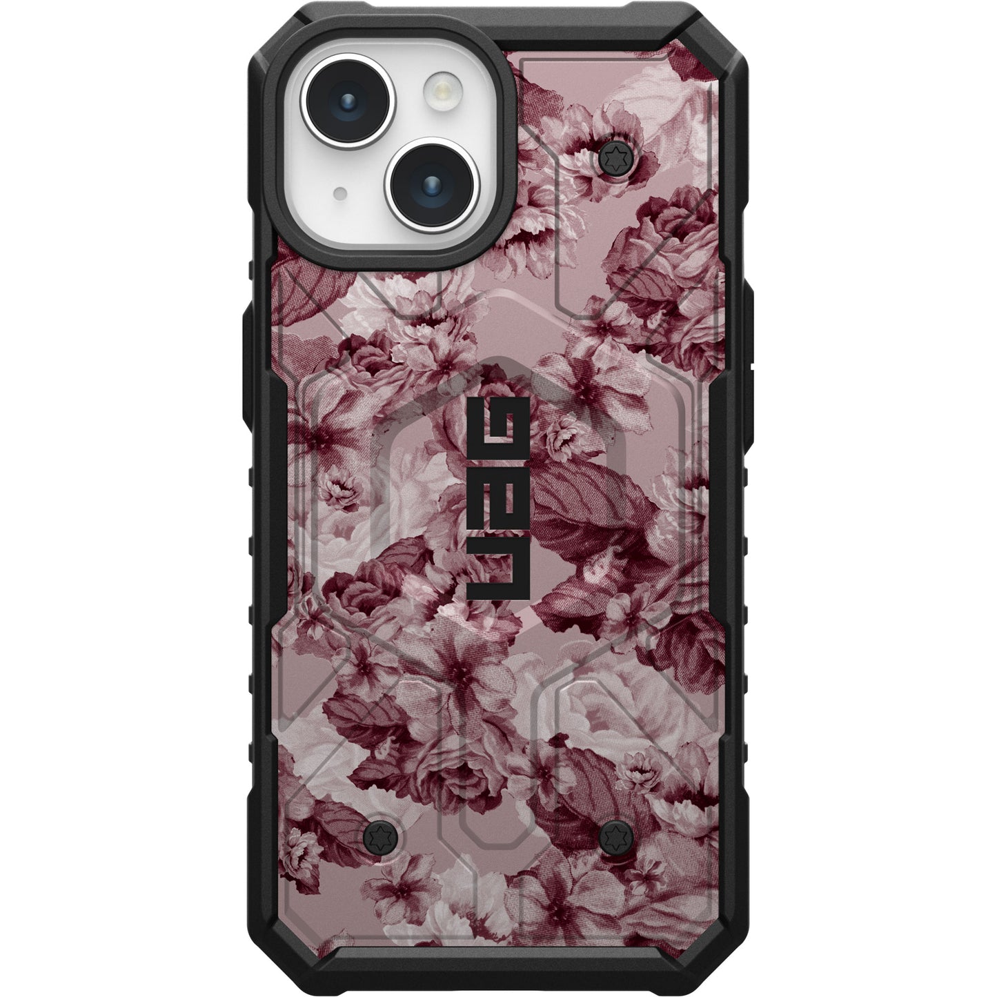 UAG PATHFINDER CASE WITH MAGSAFE FOR APPLE IPHONE - FLORAL MERLOT