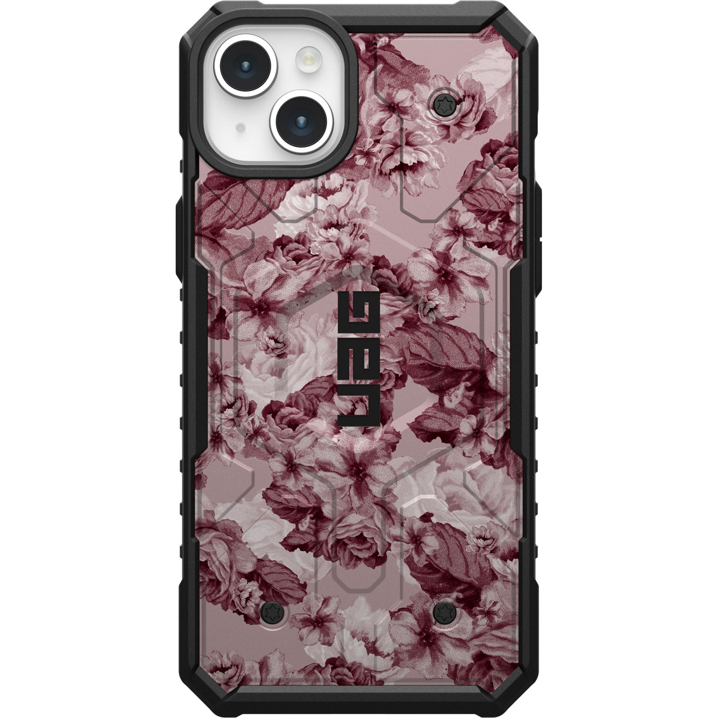 UAG PATHFINDER CASE WITH MAGSAFE FOR APPLE IPHONE - FLORAL MERLOT