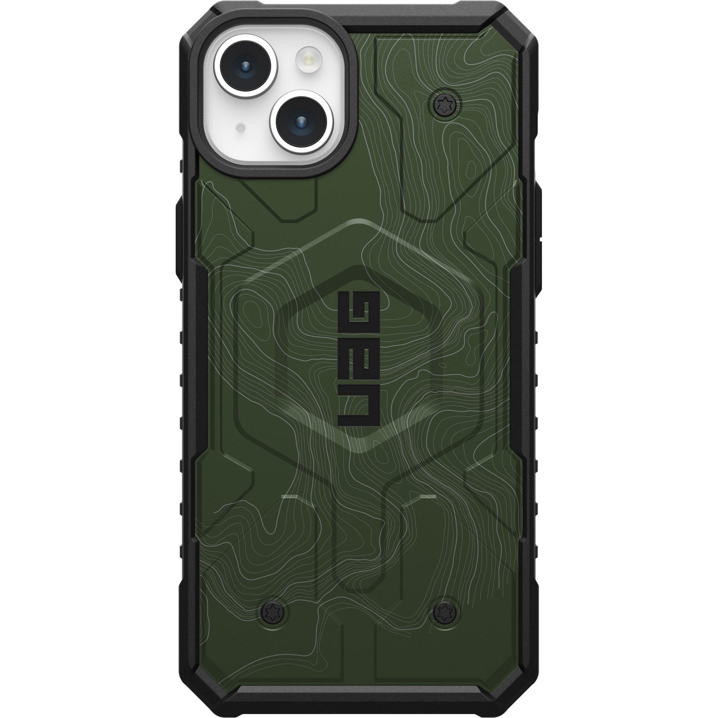 UAG PATHFINDER CASE WITH MAGSAFE FOR APPLE IPHONE - GREEN WHITE TOPOGRAPHY