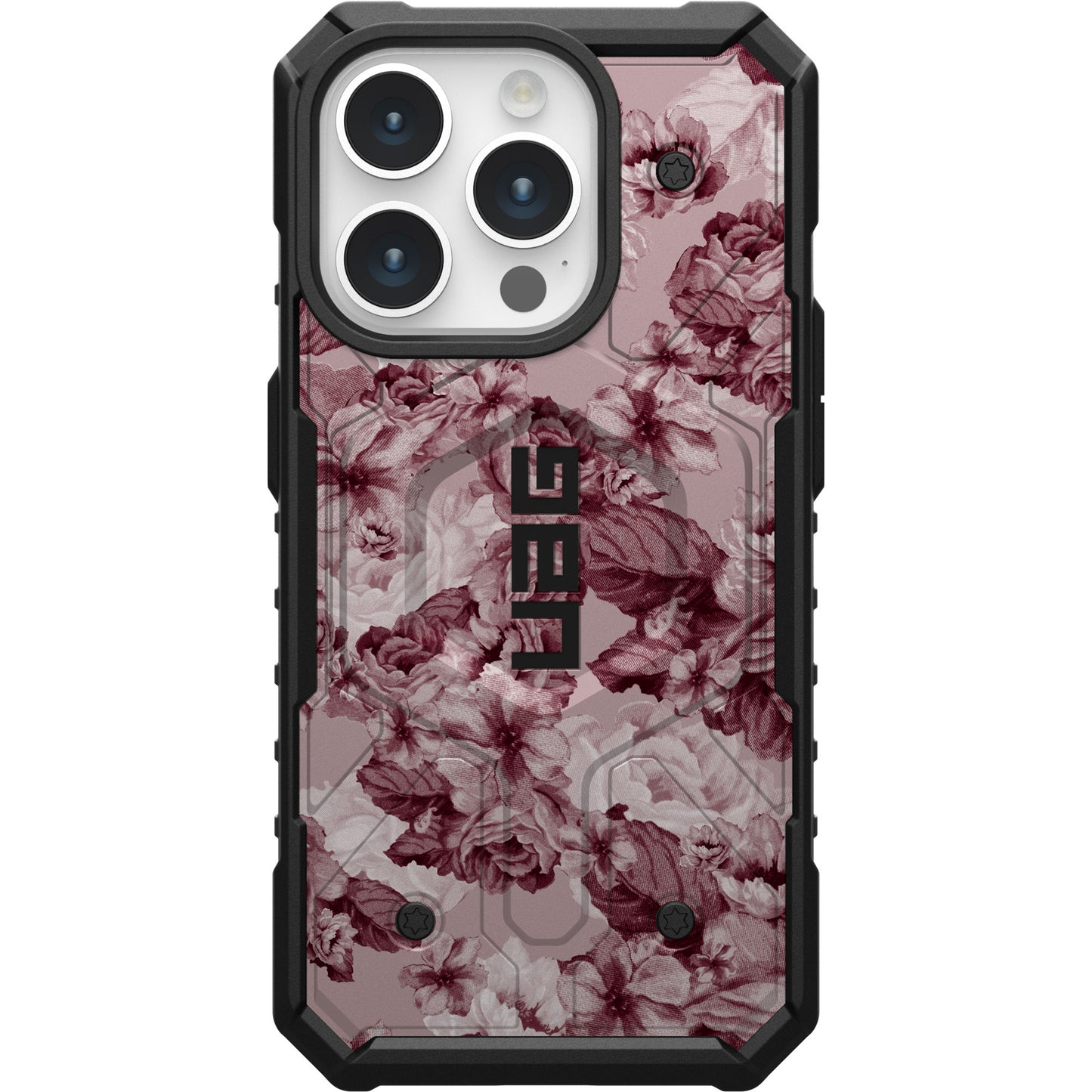 UAG PATHFINDER CASE WITH MAGSAFE FOR APPLE IPHONE - FLORAL MERLOT