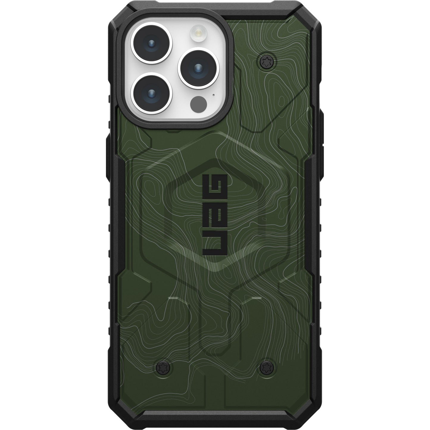 UAG PATHFINDER CASE WITH MAGSAFE FOR APPLE IPHONE - GREEN WHITE TOPOGRAPHY