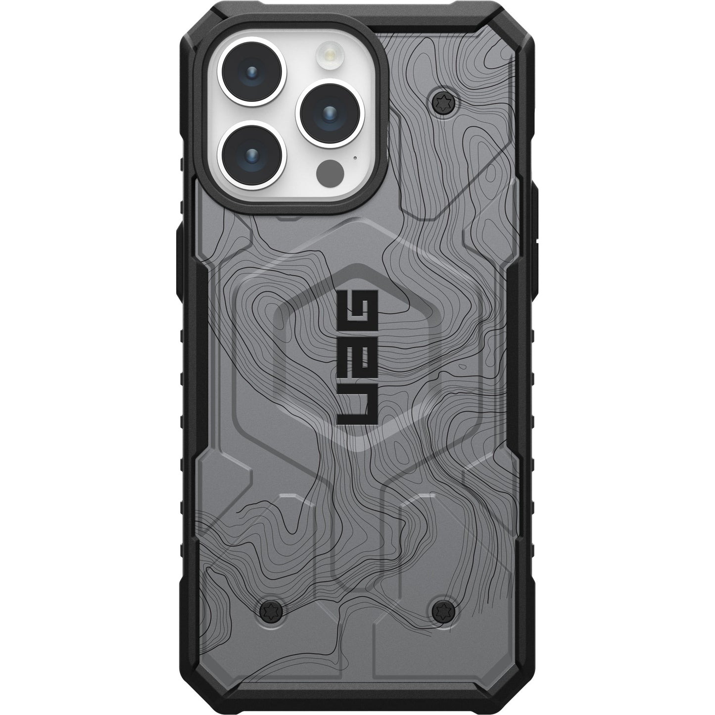 UAG PATHFINDER CASE WITH MAGSAFE FOR APPLE IPHONE - SILVER TOPOGRAPHY