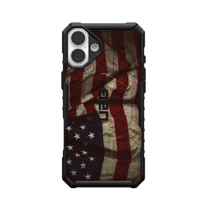 UAG PATHFINDER CASE WITH MAGSAFE FOR APPLE IPHONE - Vintage USA Flag